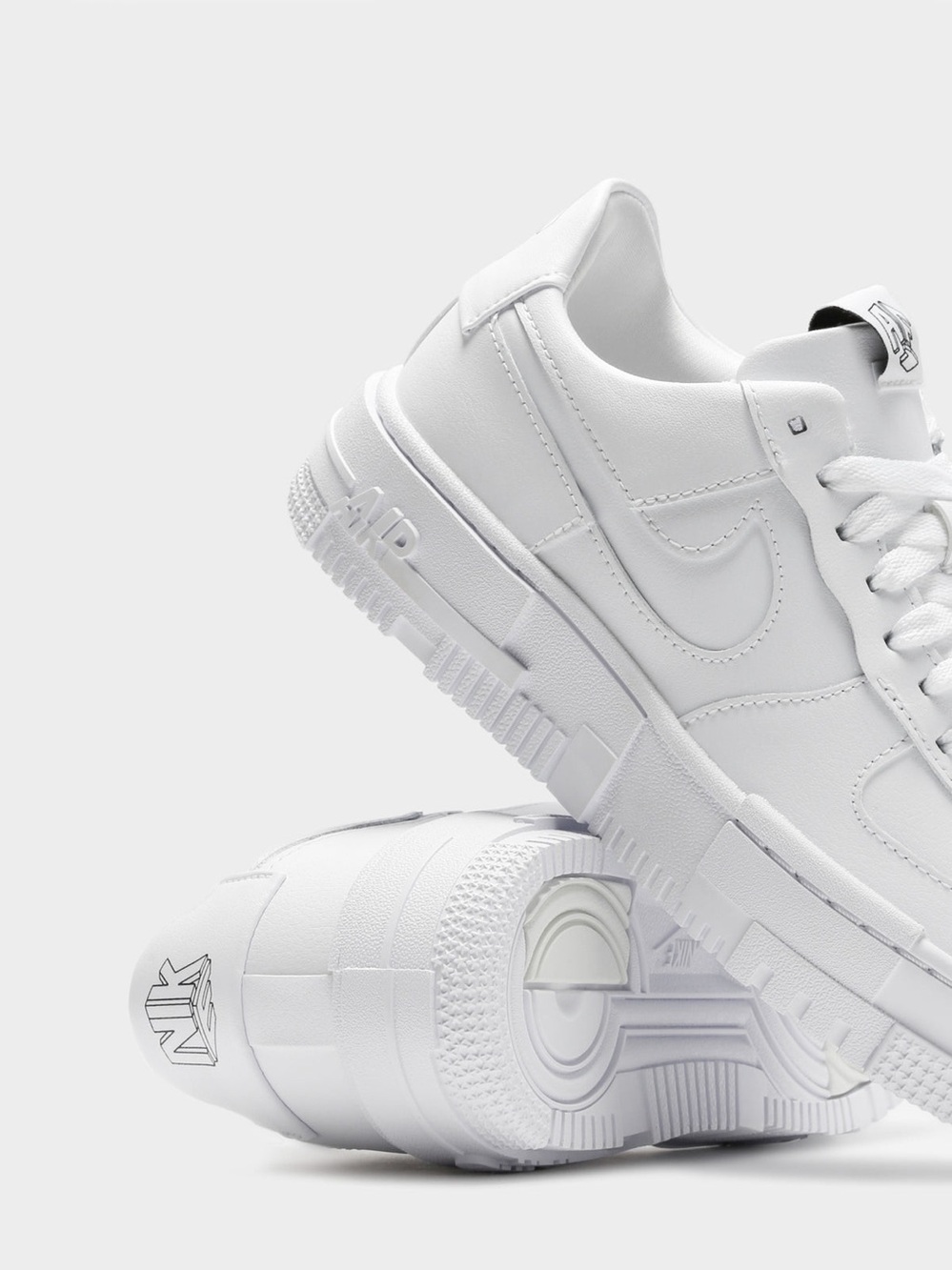 Nike Air Force 1 Pixel All-White Low-Top Sneakers